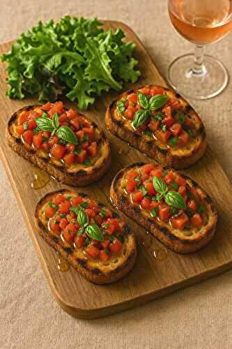 Bruschetta tomate basilic : l'Italie dans votre assiette en 15 min !
