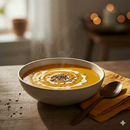 Soupe de carottes au cumin (35 min) la douceur d’automne