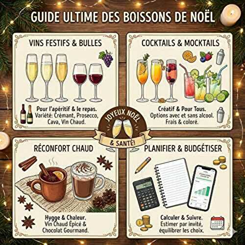 Boissons de Noël pas chères : cocktails, bulles et réconfort