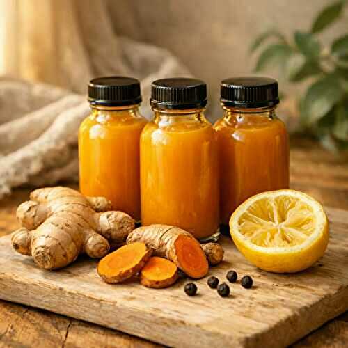 Shot gingembre citron express : prêt en 10 min, sans extracteur