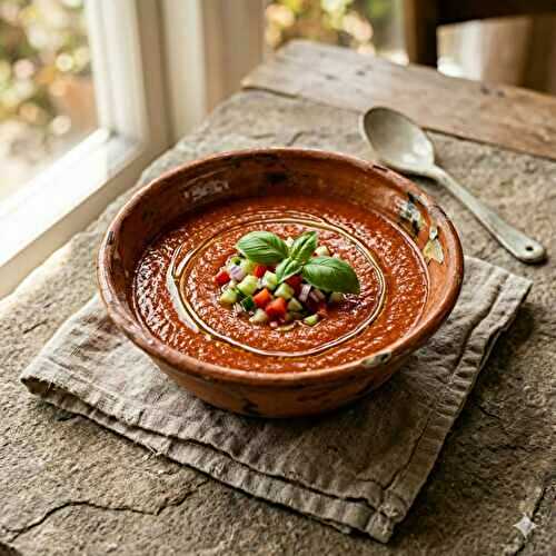 Gaspacho andalou maison : recette traditionnelle espagnole en 10 min
