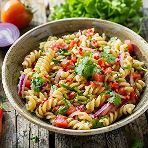 Salade de pâtes façon rougail : fraîche et sans mayo