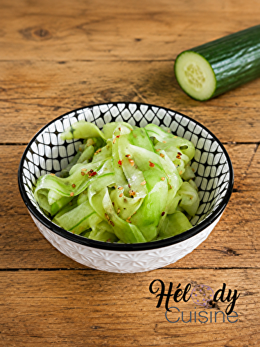 Salade de concombre à l'asiatique