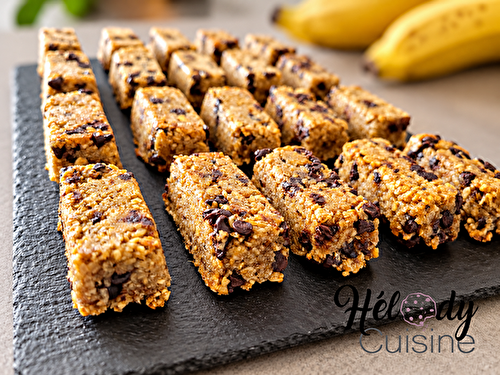 Barres de céréales healthy banane et chocolat