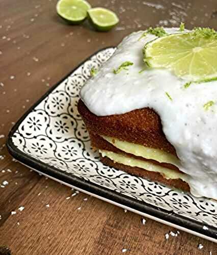 Cake coco citron vert fourré à la crème de citron vert