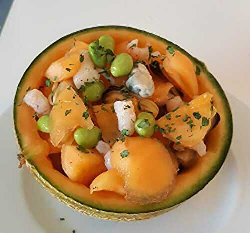 Salade melon fruits de mer - Emoi en cuisine