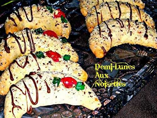 Biscuits-Demi-lunes aux noisettes pour les fêtes de fin d'année