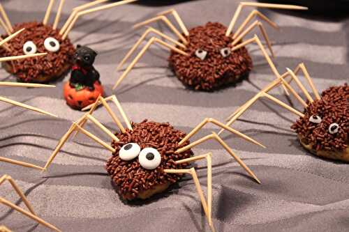 Cookies-araignées au potiron et chocolat