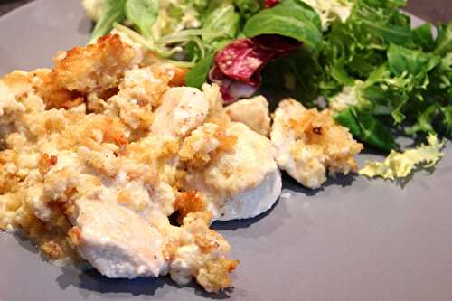 Crumble au poulet et à la moutarde