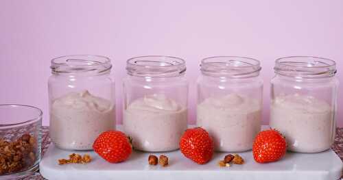 Bocaux : mousse à la fraise (sans lactose)