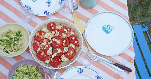 Quiche tomates, courgette, feta (sans gluten, amap, estival)