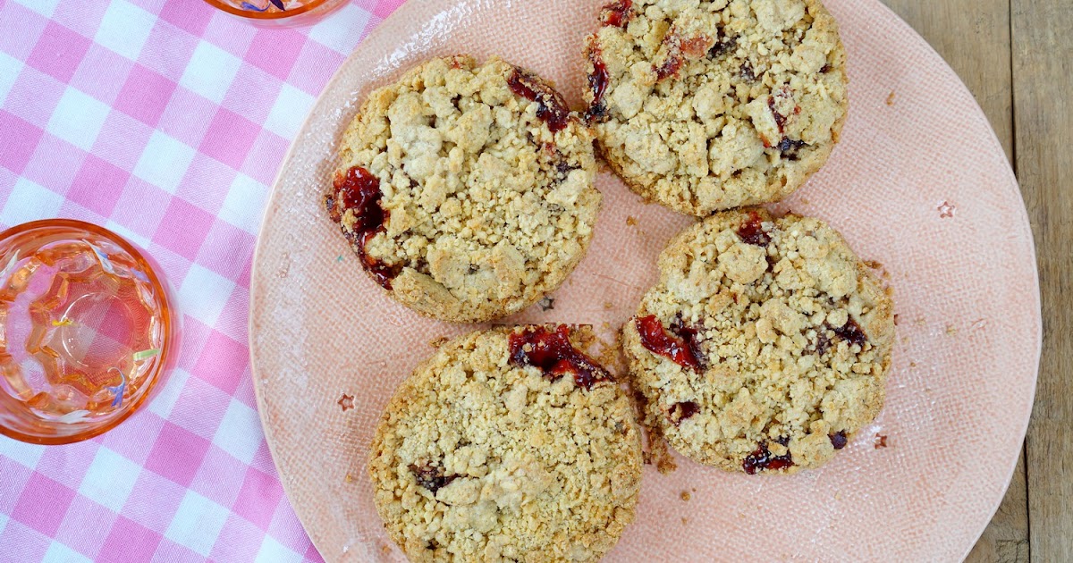 Sablés crumble groseilles (dessert, goûter, vegan)