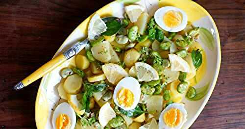 Salade pommes de terre, fèves, citron (Alsace, salade, sans gluten)