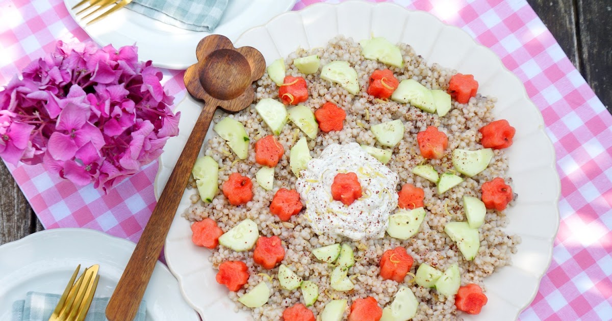 Salade sorgho, concombre, pastèque, feta, sumac (amap, sans gluten, salade)