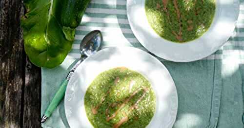 Soupe courgettes, blettes, noisettes (amap, soupe, vegan)
