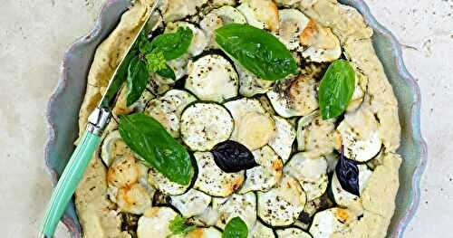 Tarte rustique courgettes, parmesan (quiche, sans gluten, veggie)