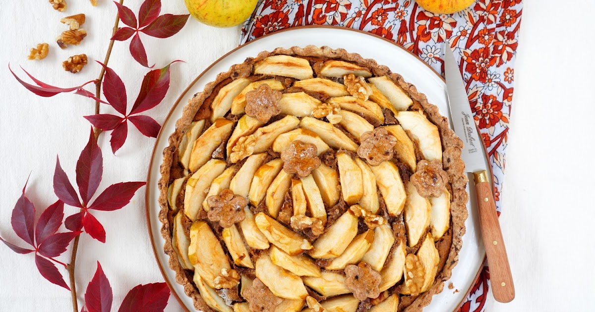 Tarte pommes et noix (tarte, dessert, automne)