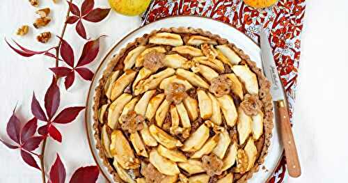 Tarte pommes et noix (tarte, dessert, automne)