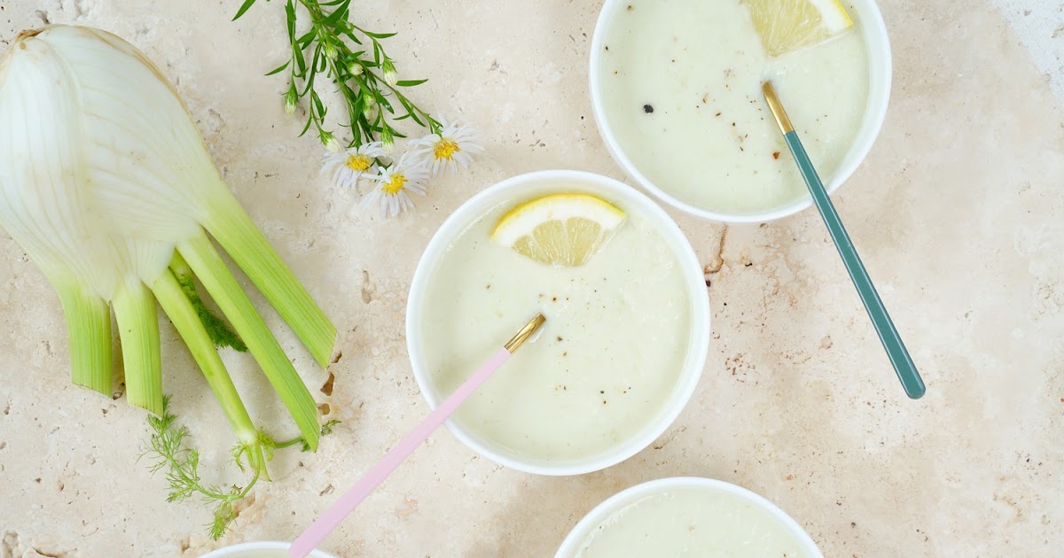 Velouté fenouil, purée d'amande, citron (soupe, vegan, amap)