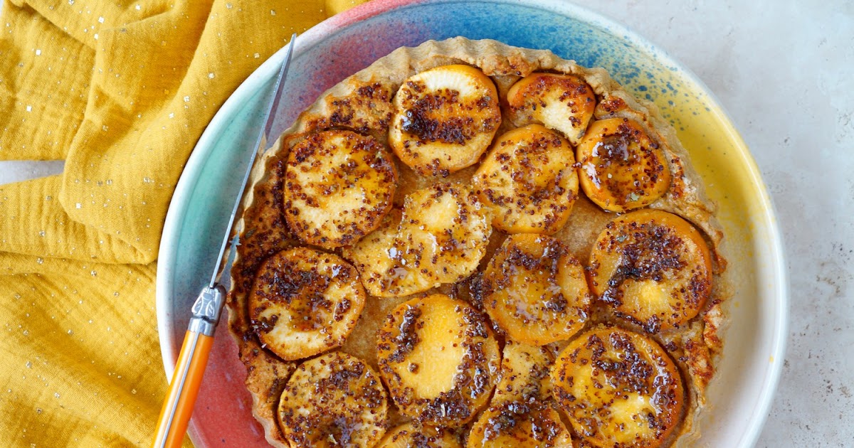 Tatin de navets au miel à la truffe (veggie, amap, tarte)