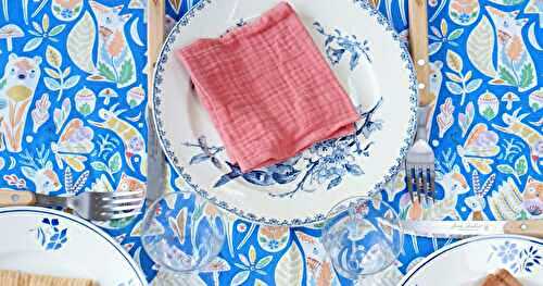 Une jolie table bleue (lifestyle, déco, arts de la table)