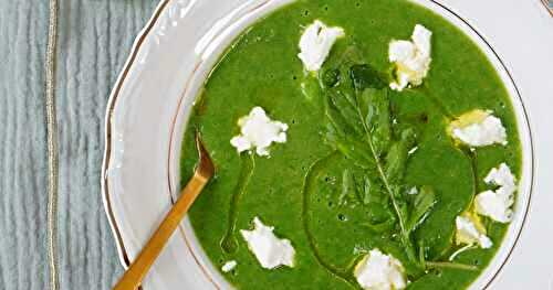 Velouté de roquette au chèvre frais (amap, veggie, soupe)