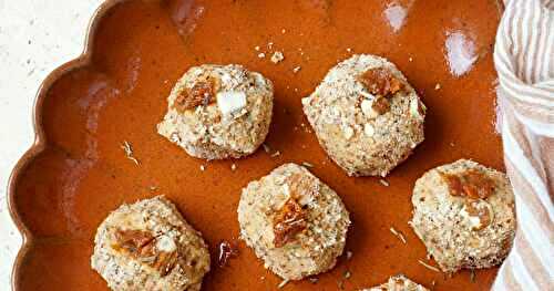 Boulettes haricots blancs, tomates séchées, amandes (vegan, sans gluten, apéro)