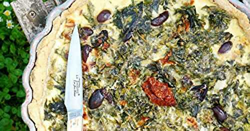 Quiche épinards, olives, tomates séchées, parmesan (quiche, amap, veggie)