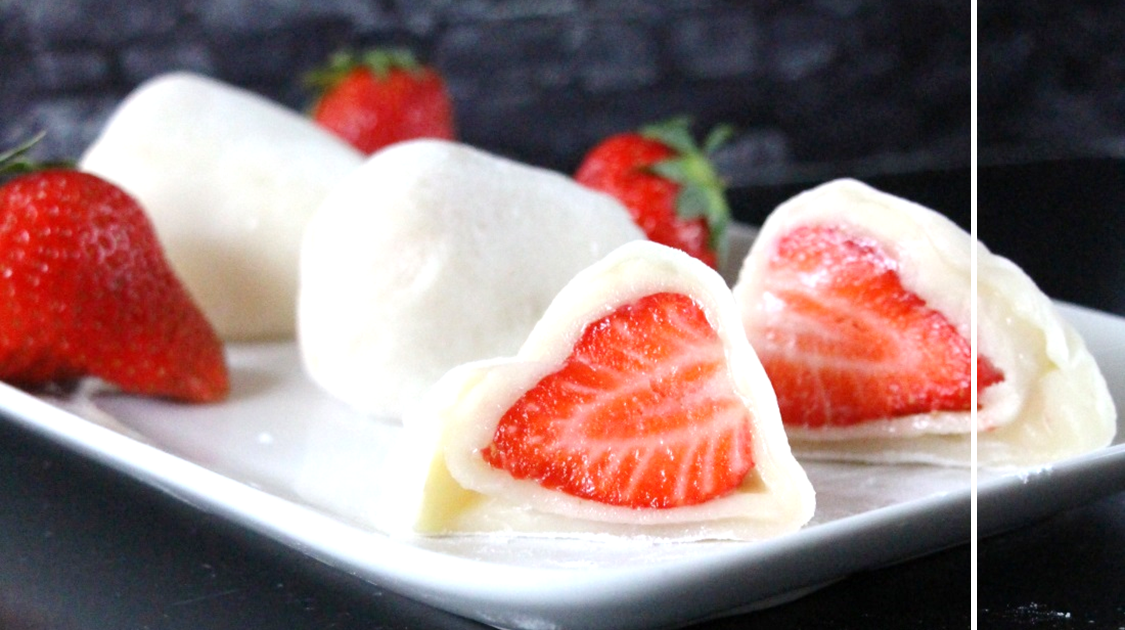 Recette de mochi à la fraise et à la pâte d'amande : une douceur exquise avec une touche d'originalité