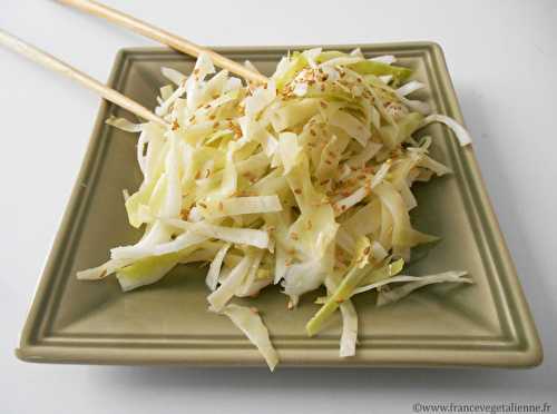 Salade japonaise au chou blanc (végétalien, vegan) ?