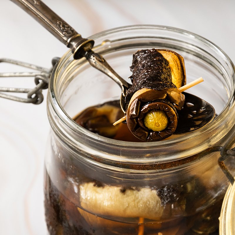 Rollmops (d'aubergine) (végétarien, vegan)