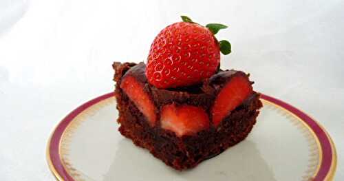 Brownie aux fraises