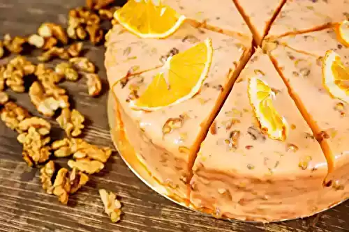 Gâteau à l'orange et noix