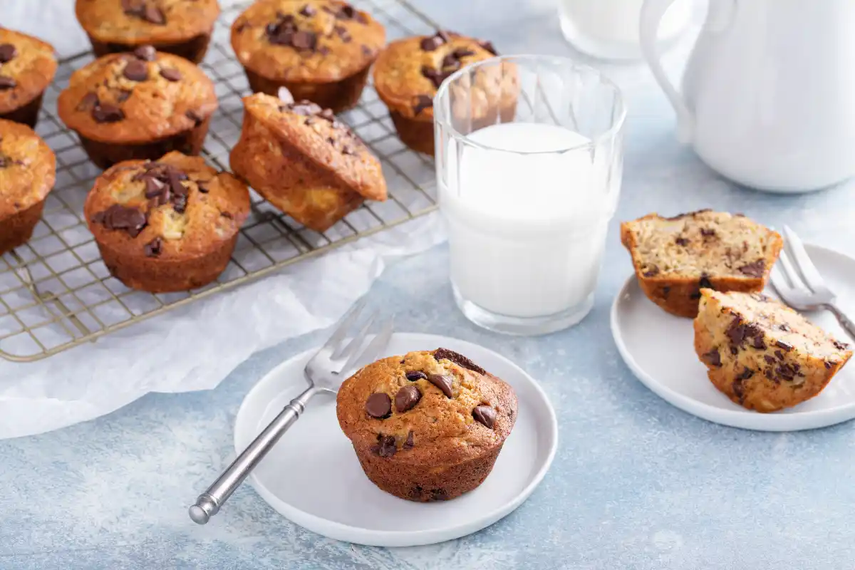 Muffins à la banane et aux pépites de chocolat