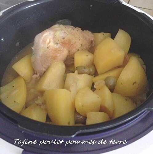Tajine Poulet pommes de terre, olives et citrons confits au cookeo