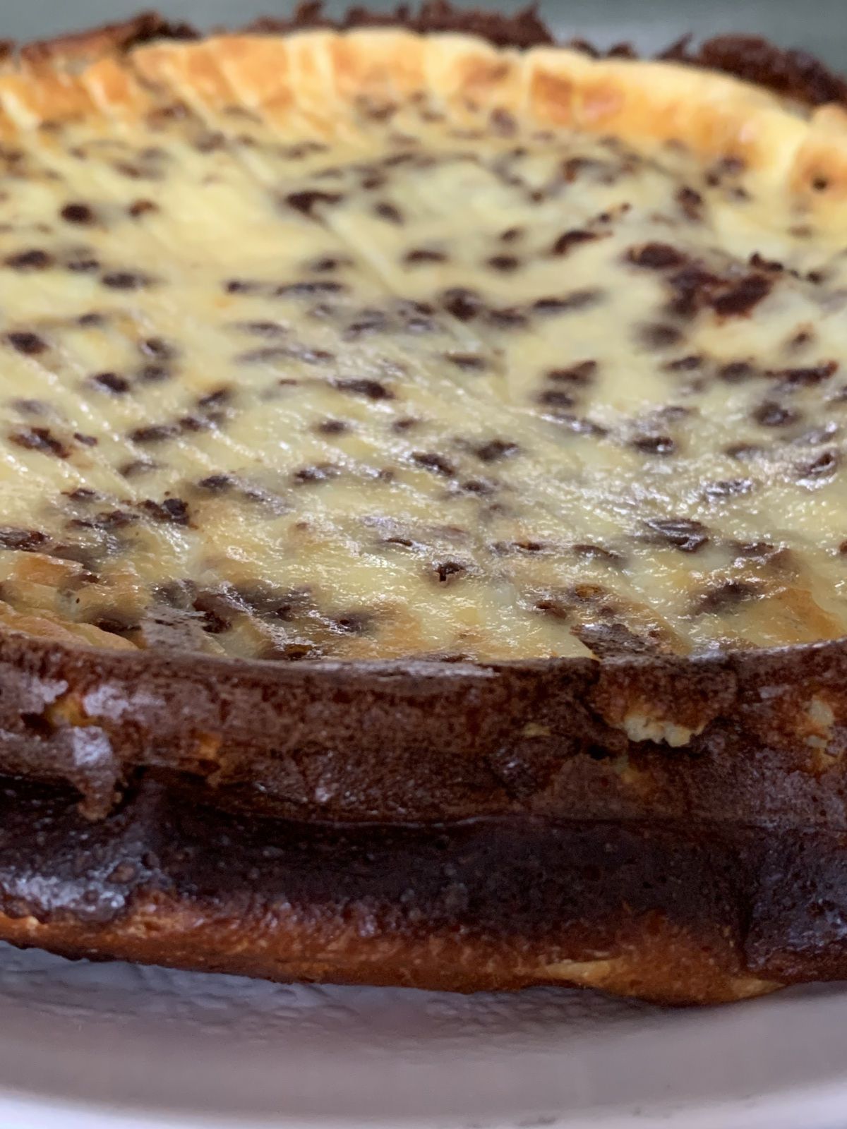 Gâteau au fromage blanc et pépites de chocolat