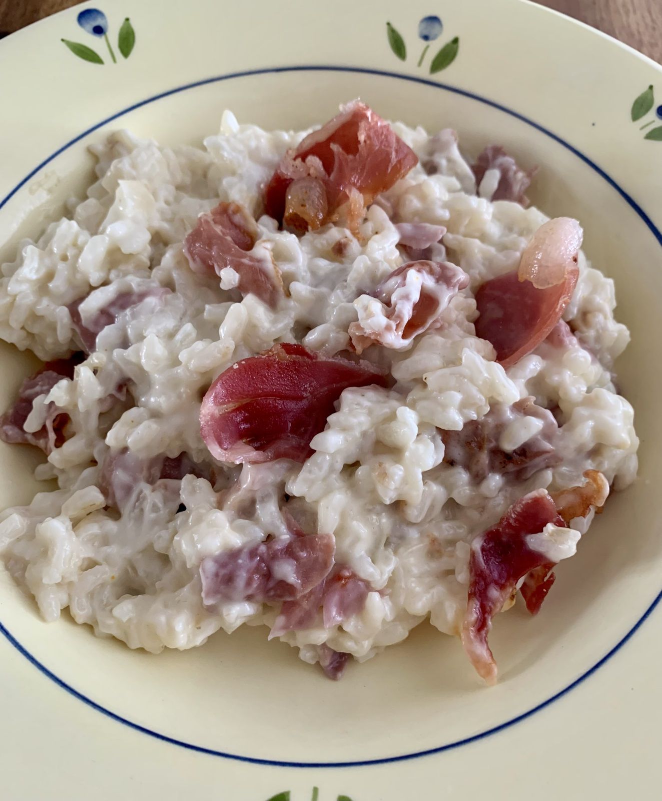 Risotto au crottin de chèvre et jambon de Parme Jow