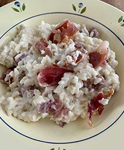 Risotto au crottin de chèvre et jambon de Parme Jow