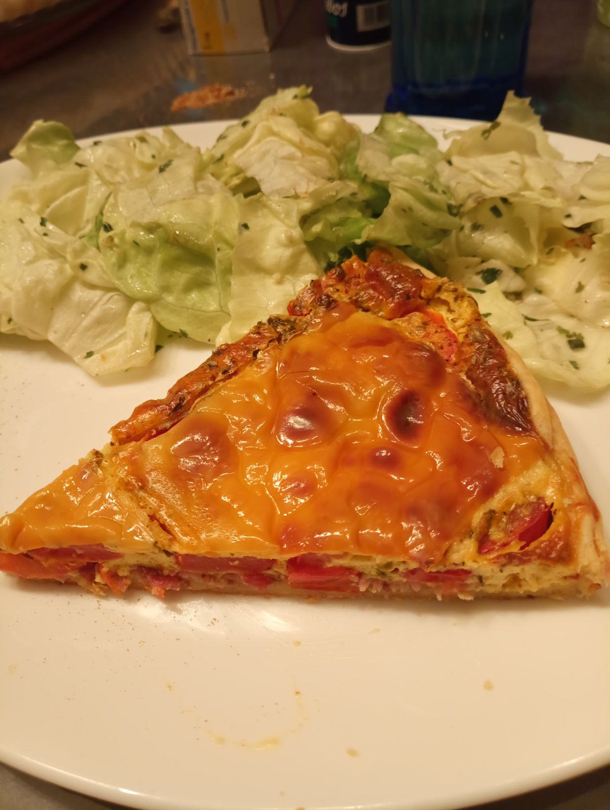 Tarte jambon tomates et fromage pour croques