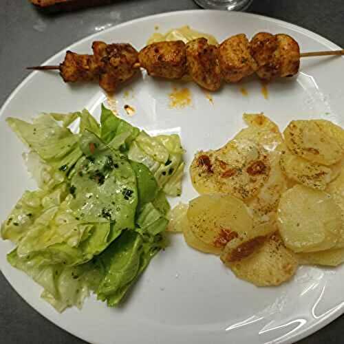 Gratin dauphinois et brochettes de poulet au COMBI NINJA