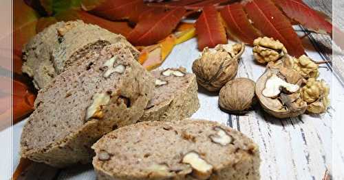 Pain au noix sans gluten, à la farine de châtaigne