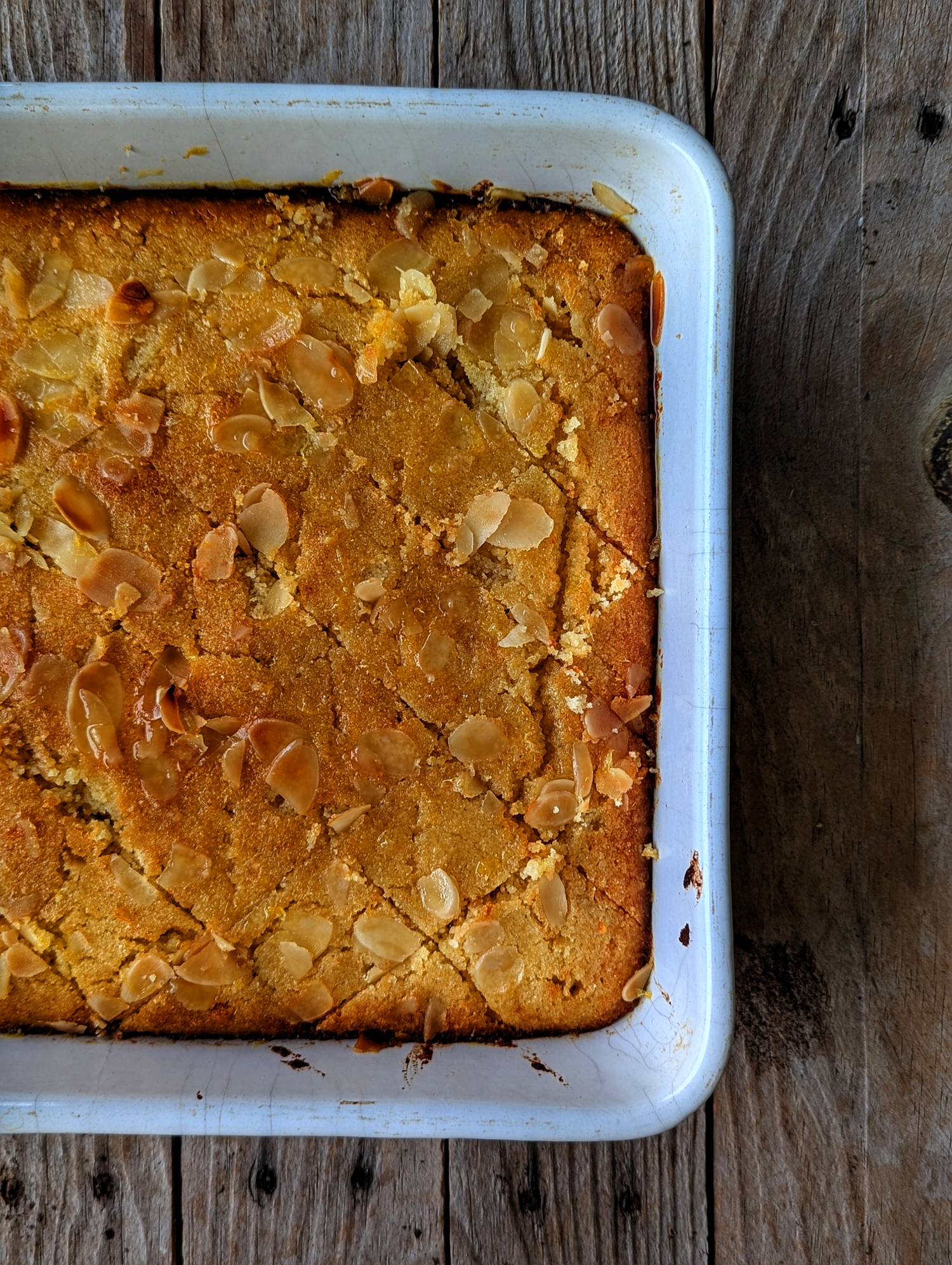 Basboussa, un gâteau de semoule {Maroc}, version à l’orange