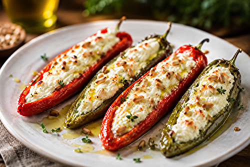 Poivrons farcis à la feta (recette grecque)