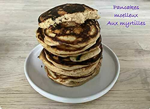 Pancakes moelleux aux myrtilles ( SANS LACTOSE)