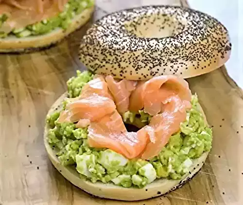 Bagel au saumon et à l’avocat