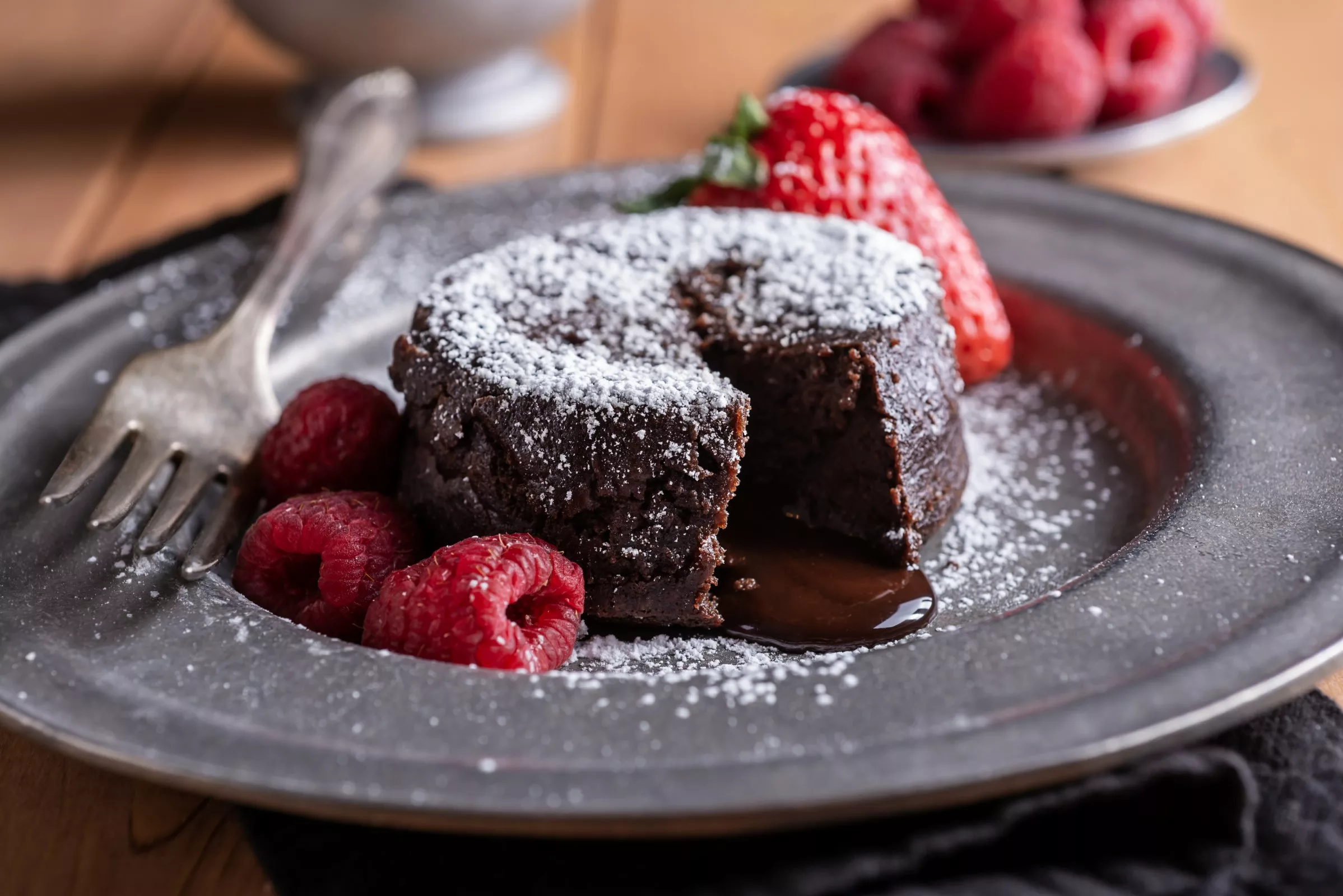 Gâteau au chocolat et à la framboise