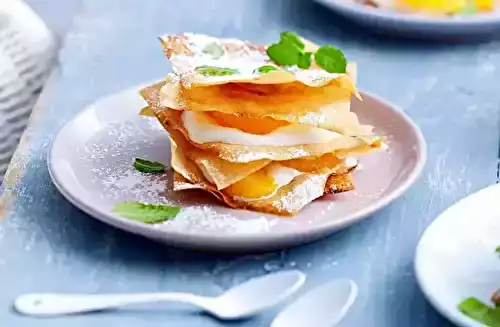 Mille-feuilles d’orange à la verveine