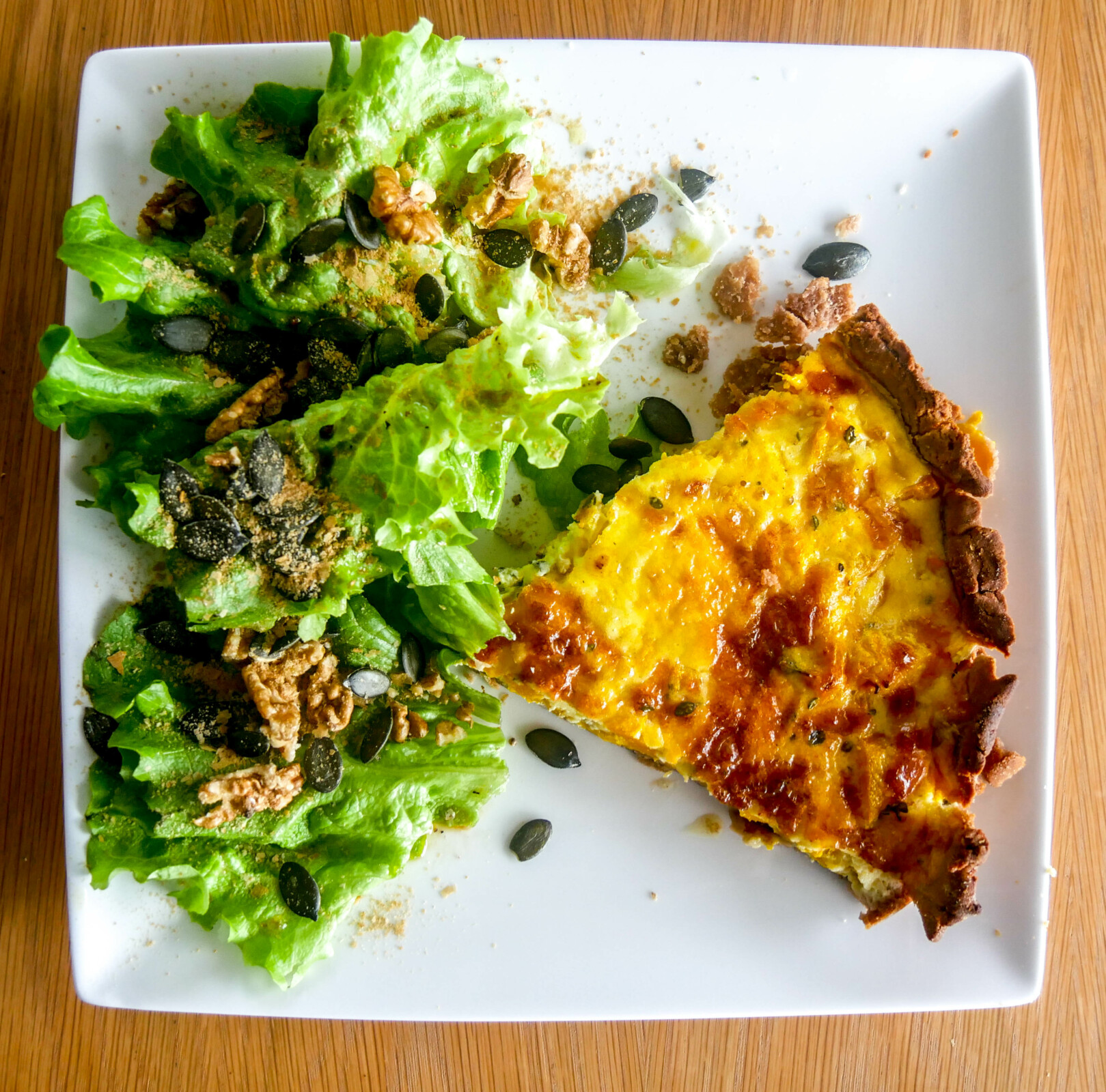 Tarte à la courge, fromage et thym