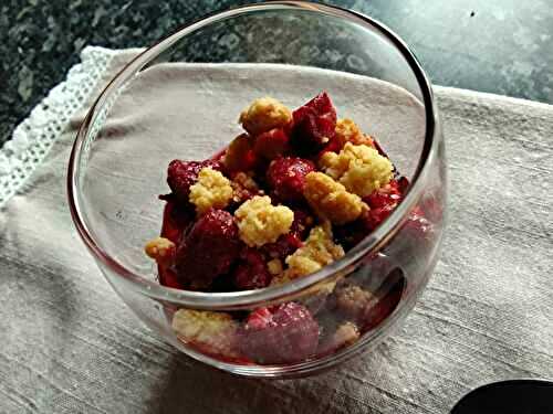 Crumble froid de framboises