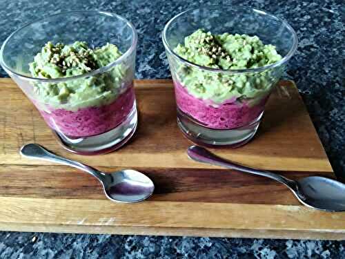 Verrine betterave rouge et avocat